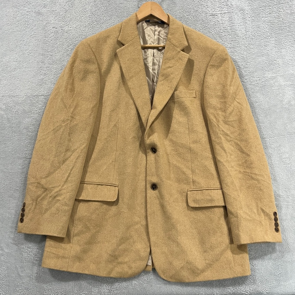 VTG Stafford Sport Coat Blazer‎ 42L 100% Camel Hair Classic Jacket Preppy
